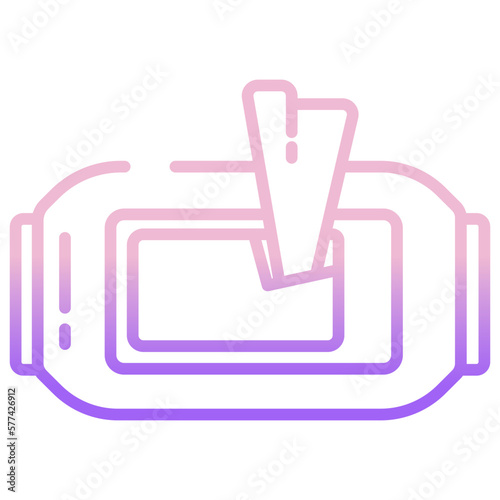 Wet wipes icon