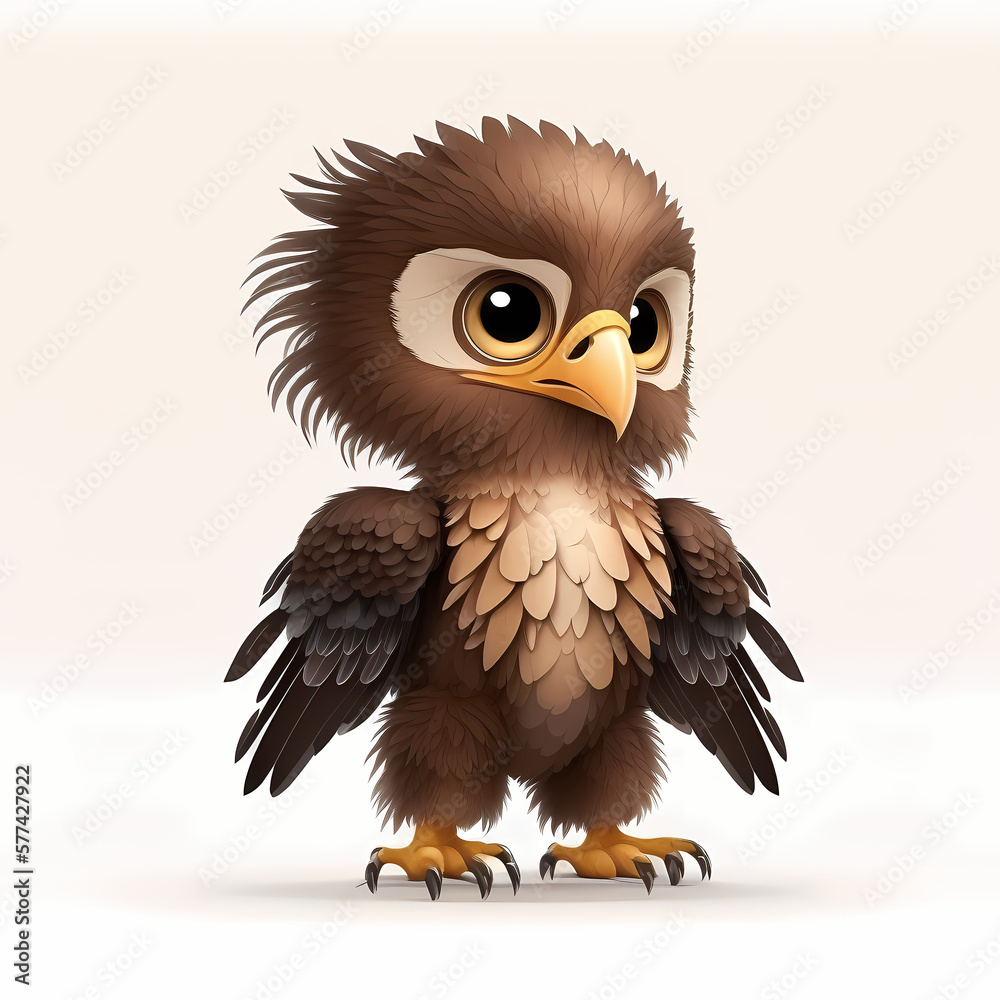 Eagle Isolated White. Generative AI Eagle Isolated White. Generative AI