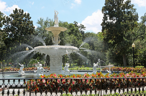 Fountain in Forsyth Park, Savannah photo
