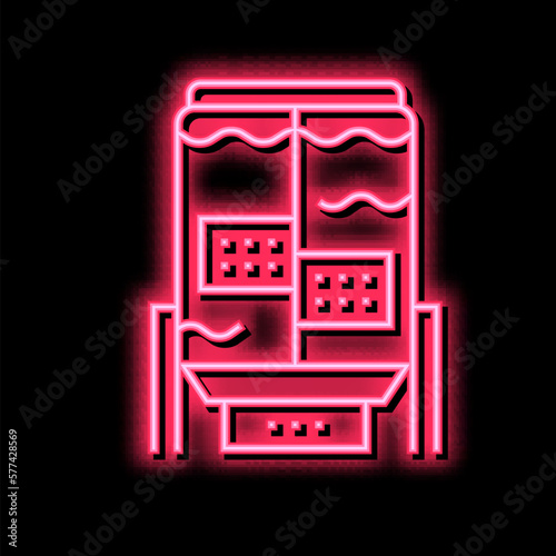 paper factory equipmet neon glow icon illustration