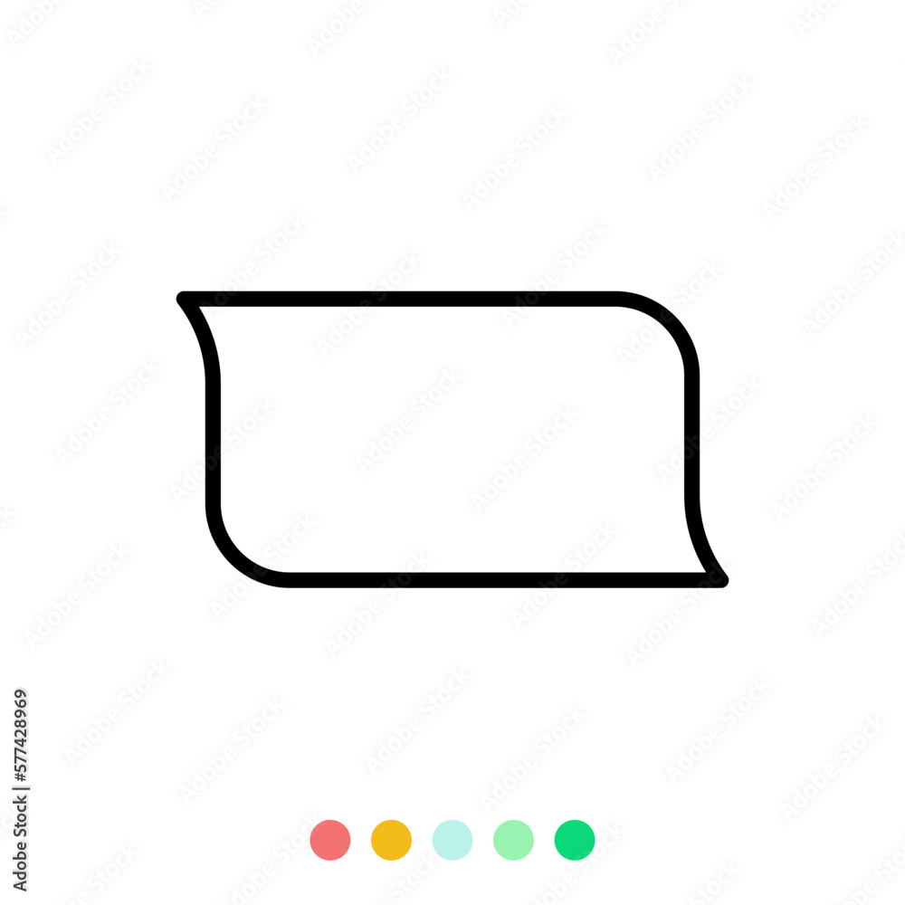 Speech bubbles linear vector element, Text balloon, Vector icon. Speech bubbles linear vector element, Text balloon, Vector icon.