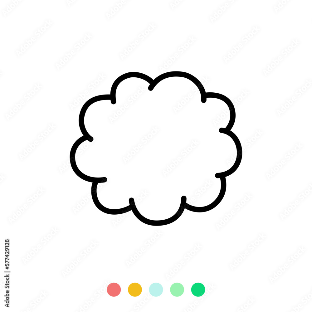 Speech bubbles linear vector element, Text balloon, Vector icon. Speech bubbles linear vector element, Text balloon, Vector icon.