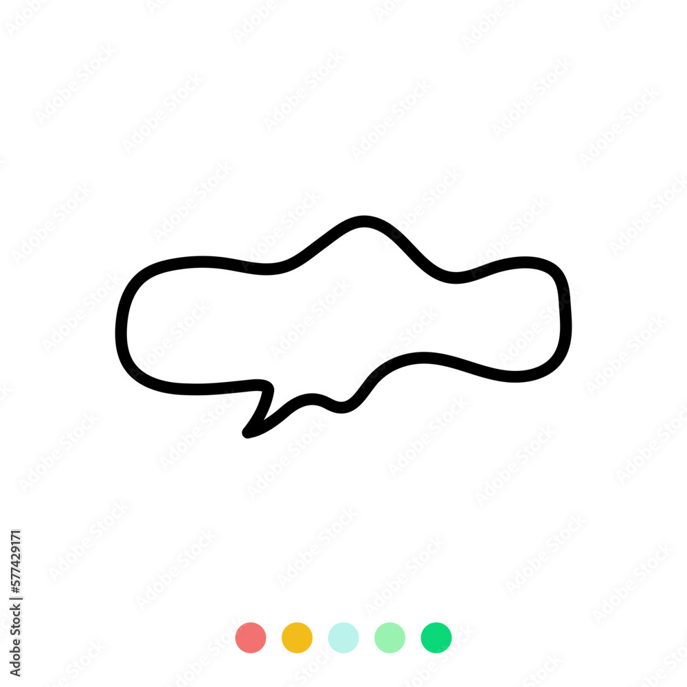 Obraz premium Speech bubbles linear vector element, Text balloon, Vector icon.