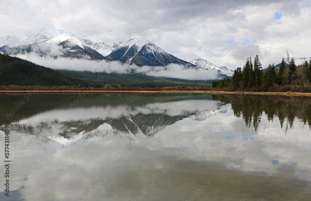 Sundance Peak reflection - Vermilion Lakes, Canada
