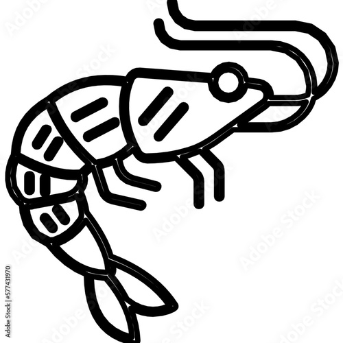 Prawn Vector icon which can easily modify or edit

