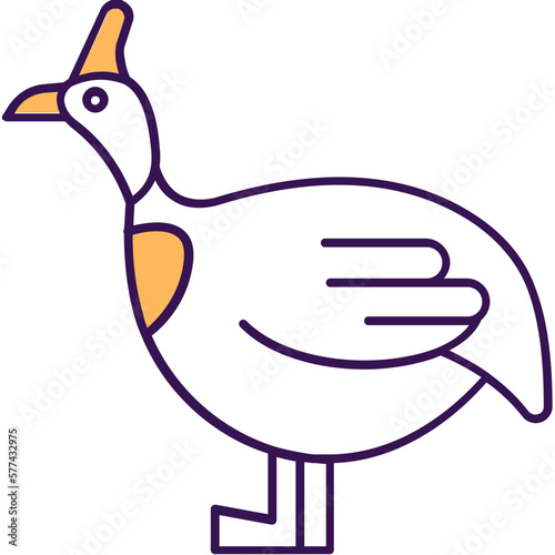 guinea fowl Vector icon which can easily modify or edit

