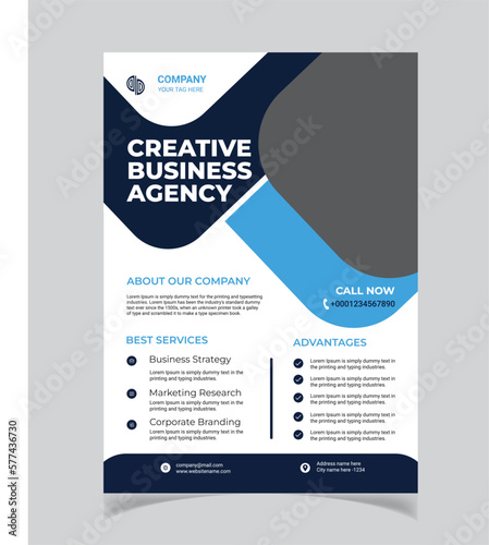 Creative Business flyer template with modern