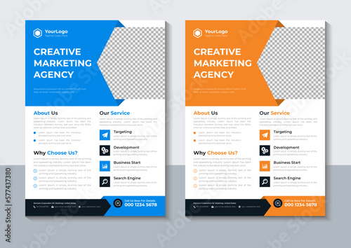 Modern Creative Flyer Design, Corporate Flyer Template, Marketing, Professional, Company, layout, Annual Report, Poster