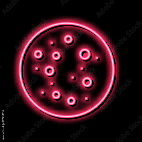blackhead skin disease neon glow icon illustration