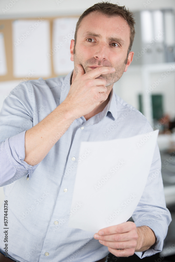 Fototapeta premium frustrated businessman in office