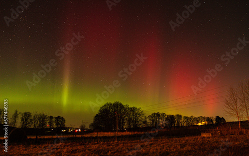 Northern lights Aurora Borealis activity in Sweden