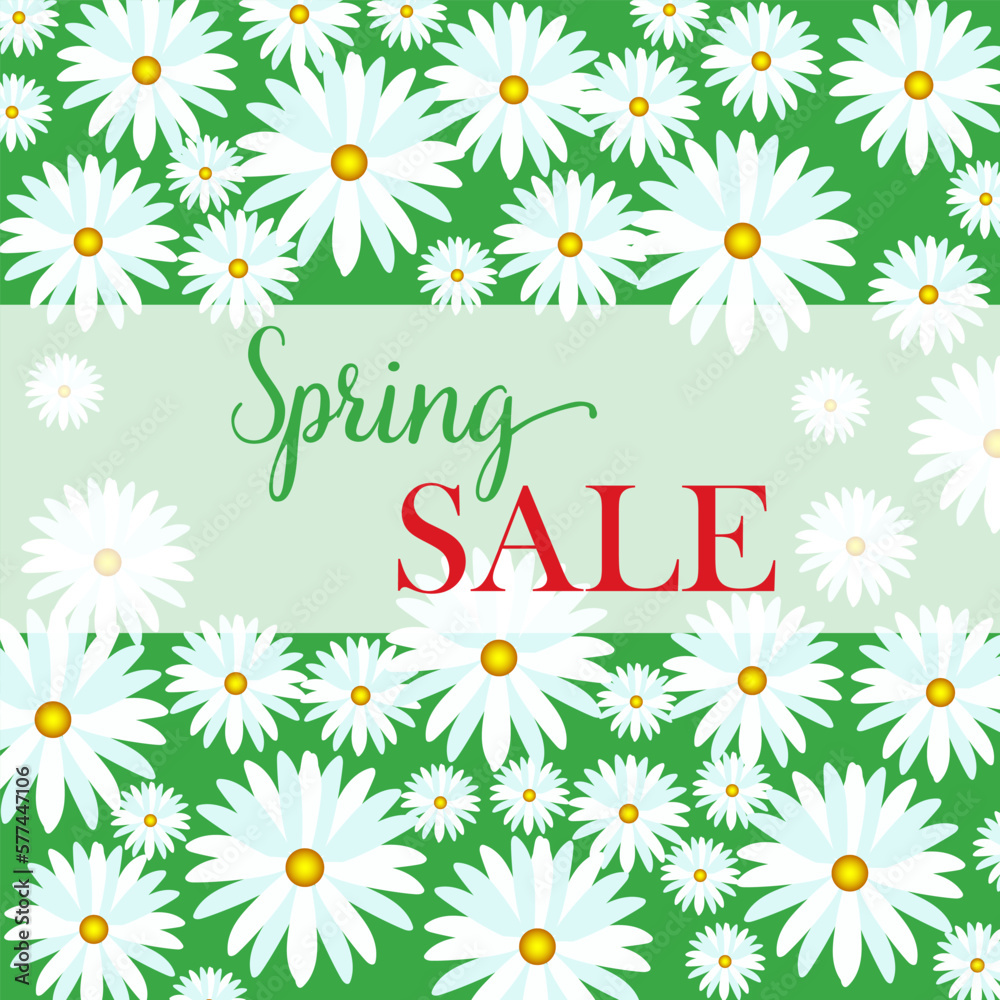 Vector banner template for spring sale, promotions and discounts Vector banner template for spring sale, promotions and discounts