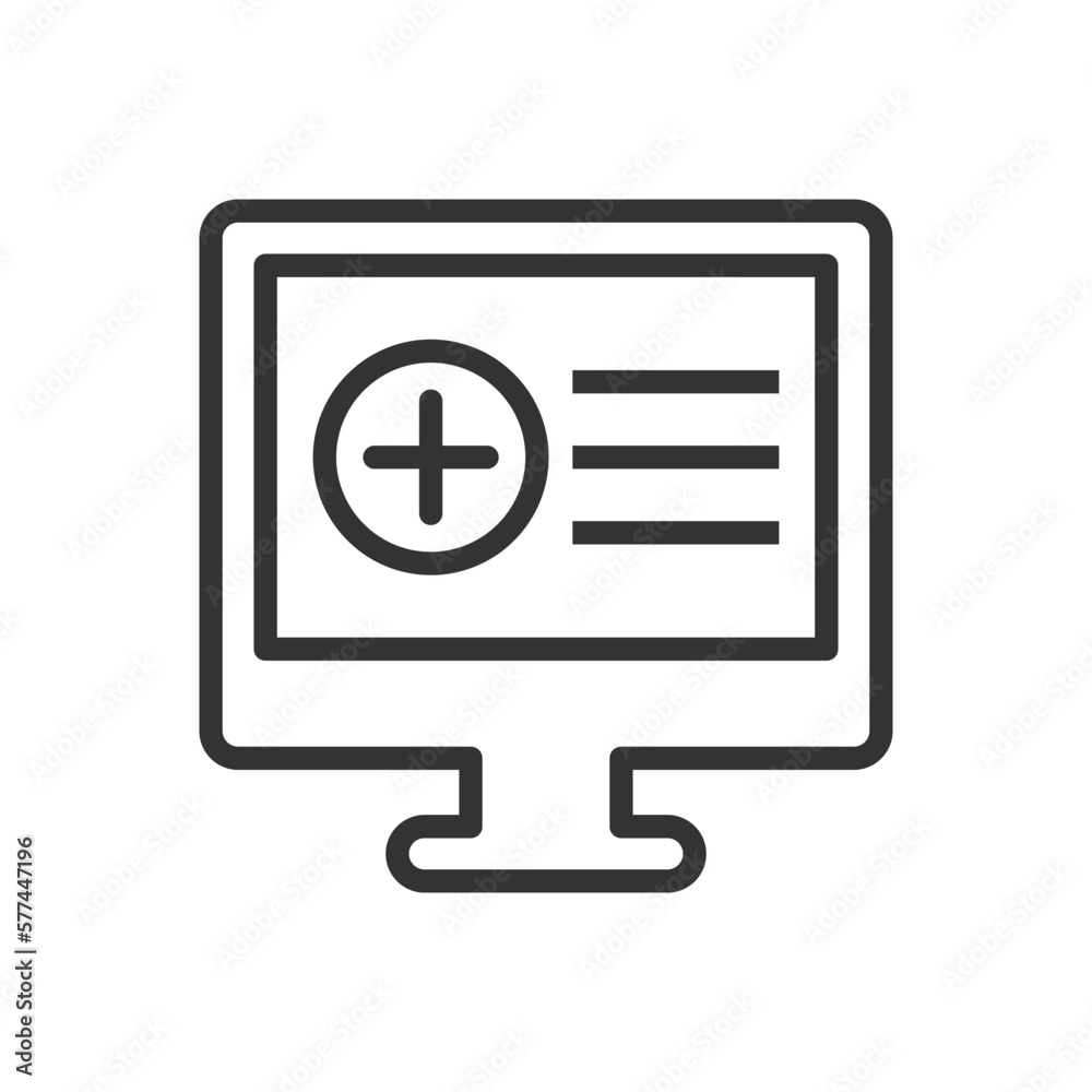 Online Medical Icon - Healthcare Online Service Icon Online Medical Icon - Healthcare Online Service Icon