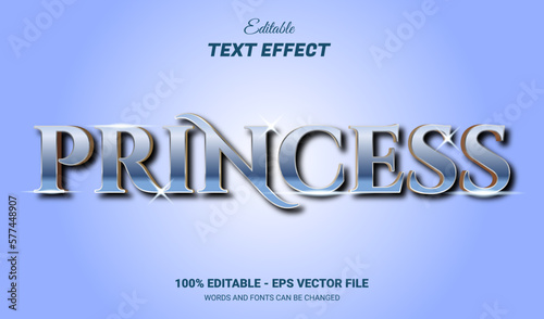 Princess 3d editable text effect