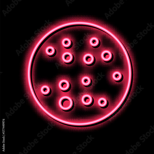 chronic blistering skin disease neon glow icon illustration