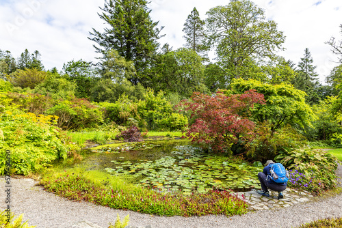 Beautiful view of the gardens of Armadale Castle, in the Isle of Skye photo