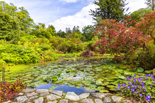 Beautiful view of the gardens of Armadale Castle, in the Isle of Skye photo