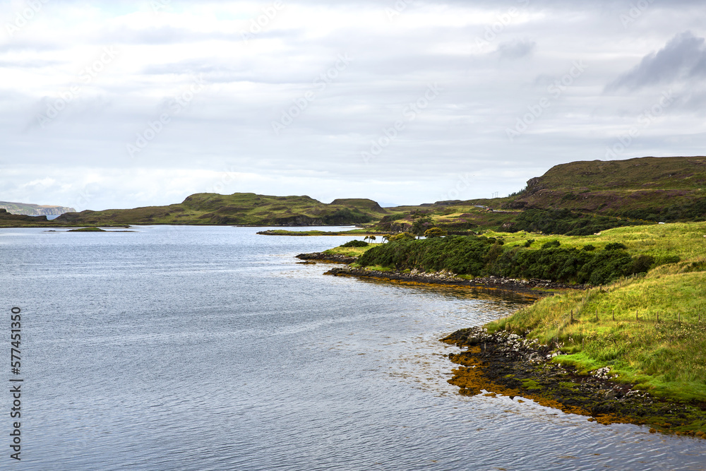 Wonderful natural landscape of the coast of the Isle of Skye