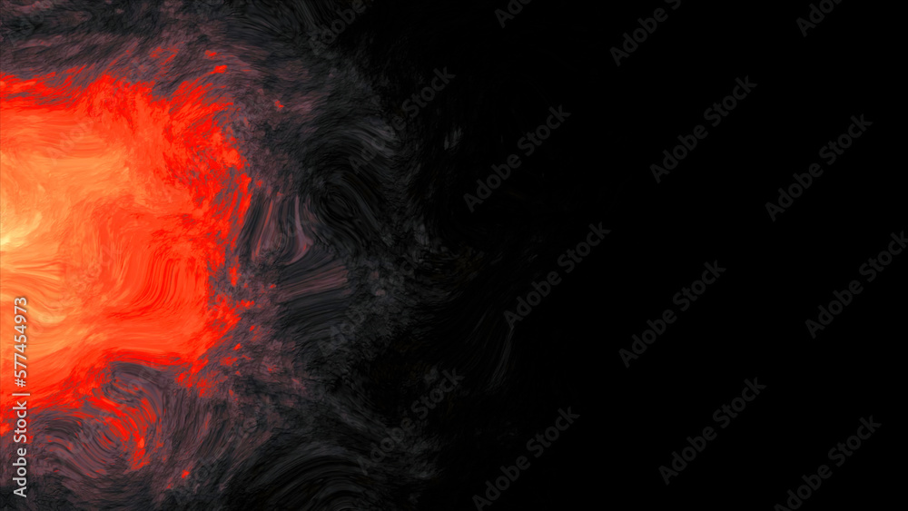 Fototapeta premium Abstract spreading colorful liquid paint on a black background. Motion. Beautiful energy like flowing digital paint.