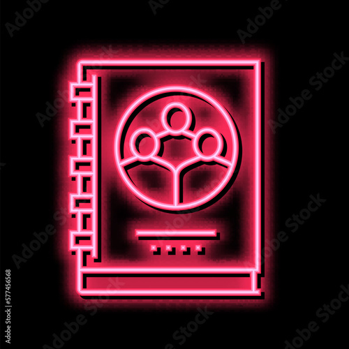 company statute for employees neon glow icon illustration