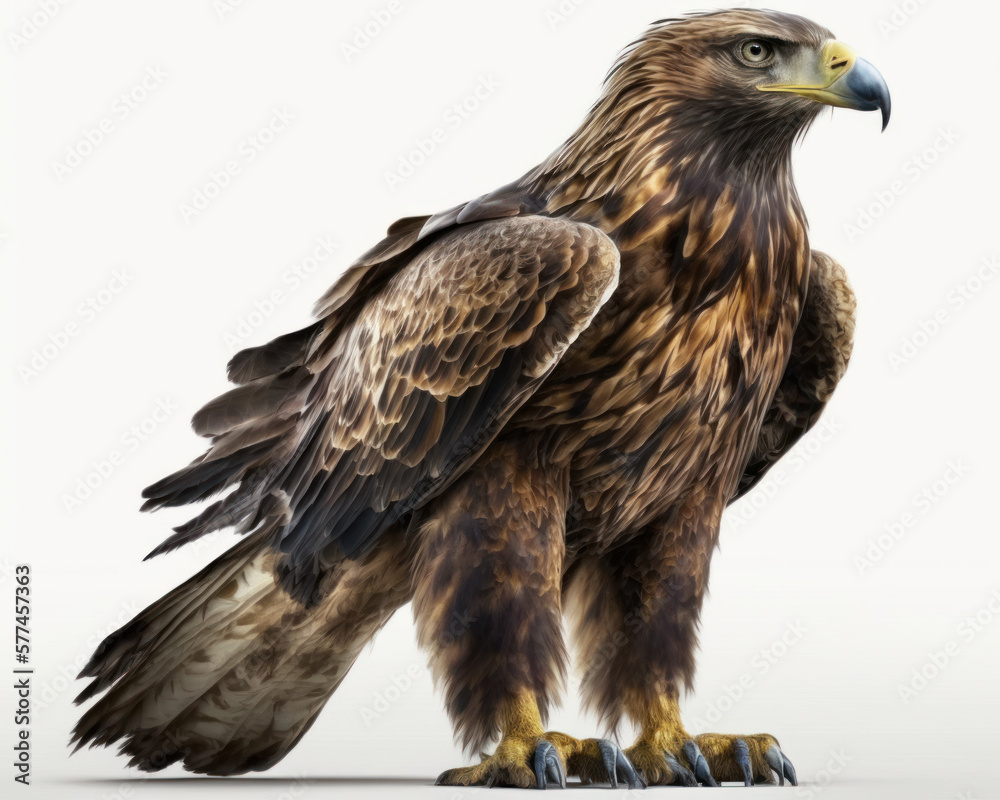 Obraz premium Illustration of Eagle isolated on white background. Generative AI