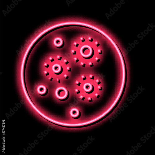 acne skin disease neon glow icon illustration