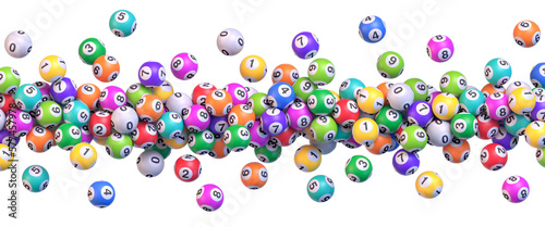 Foto Flying lottery balls
