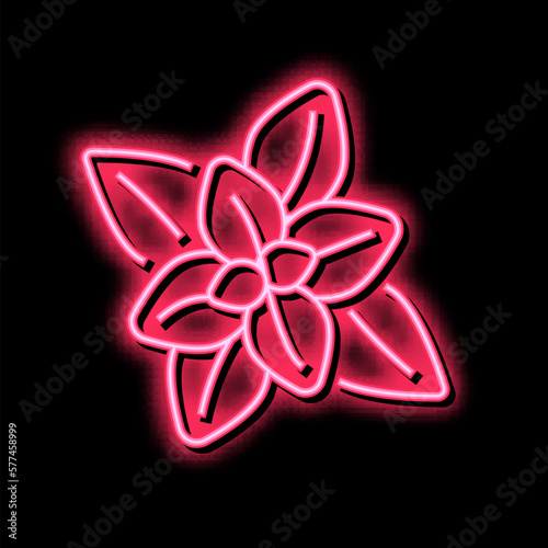 peppermint aromatherapy neon glow icon illustration
