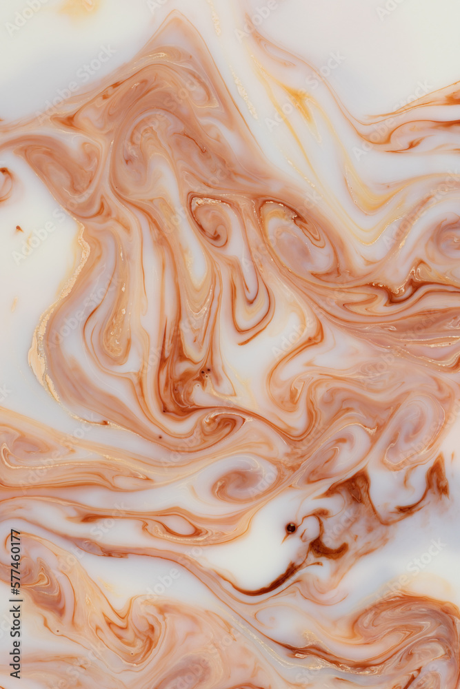 Abstract flow of liquid paints in mix