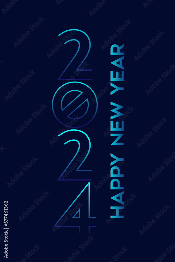 Happy new year 2024 text design for brochure design template card banner vector illustration. Happy new year 2024 text design for brochure design template card banner vector illustration.