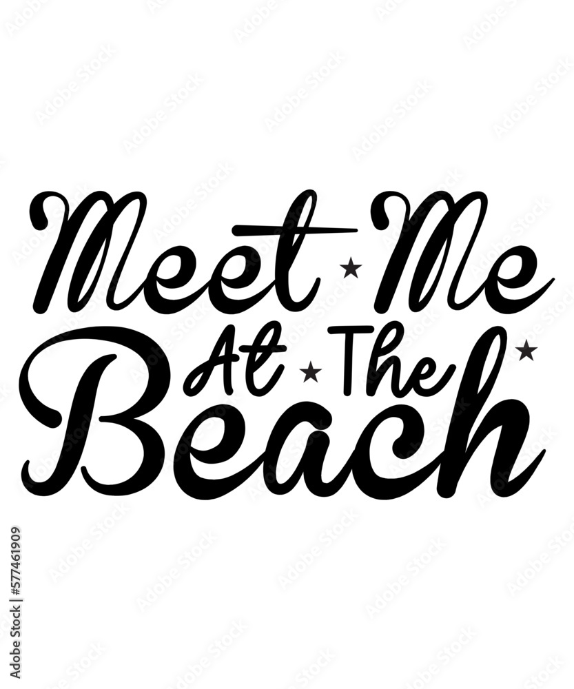 Meet Me At The Beach SVG Cut File