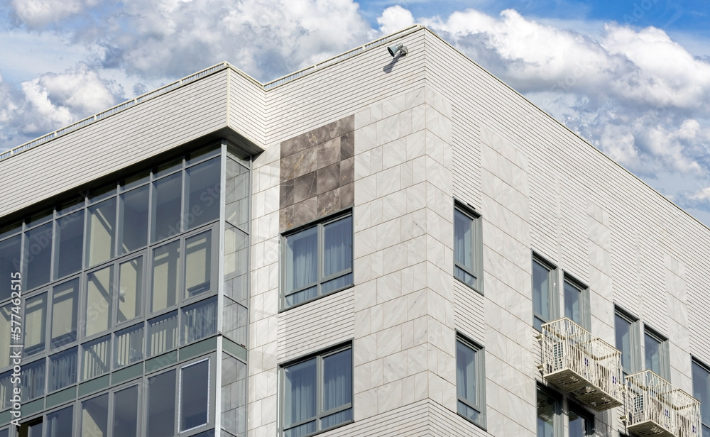 Modern panel apartment building