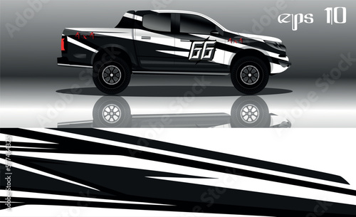 off road truck car wrap design vector