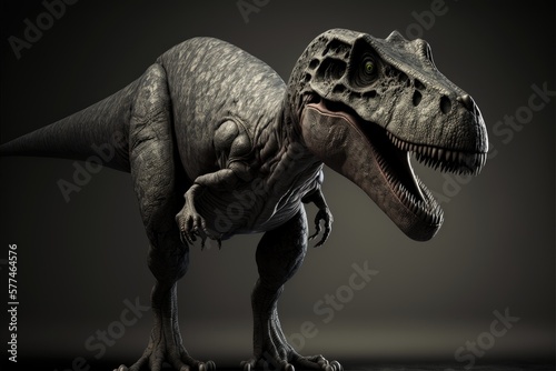 Standing tyrannosaurus with open mouth © Олег Фадеев