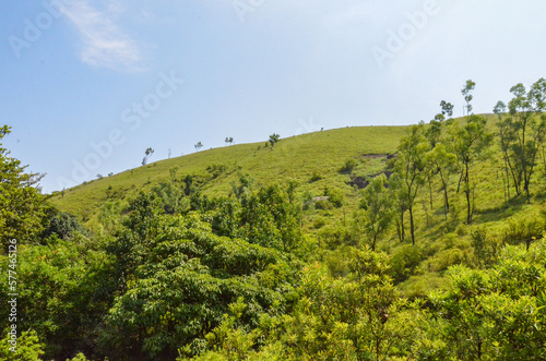 Kuduremukh mountain range peaks, India