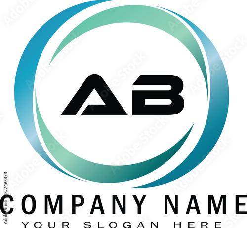  AB company linked letter logo