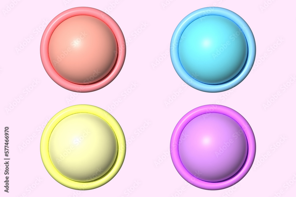 A set of vibrant 3d round buttons. Good for any project. A set of vibrant 3d round buttons. Good for any project.
