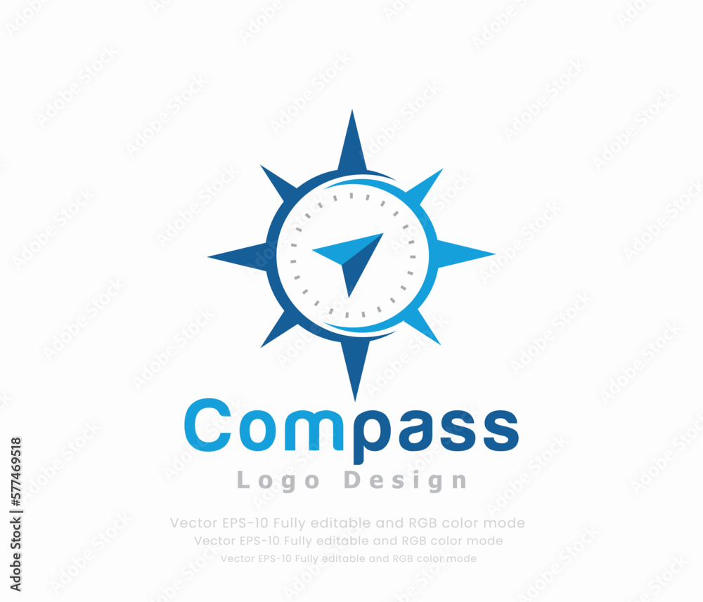 Compass logo design with a compass Compass logo design with a compass