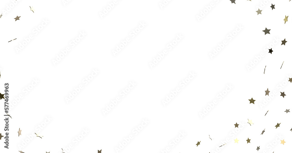 Stars - Banner with golden decoration. Festive border with falling glitter dust and stars. Stars - Banner with golden decoration. Festive border with falling glitter dust and stars.