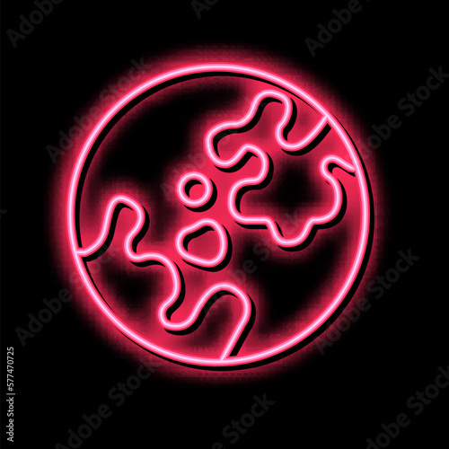 vitiligo skin disease neon glow icon illustration