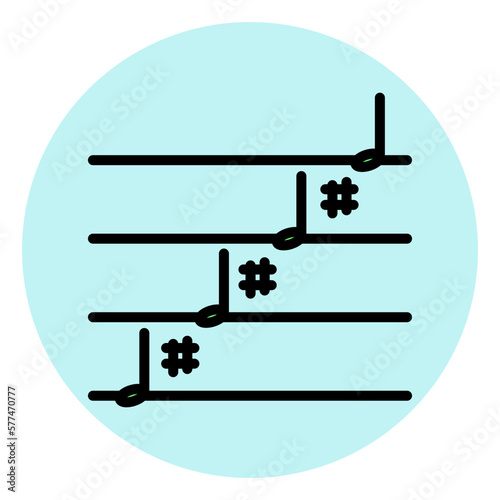 musical scale  illustration