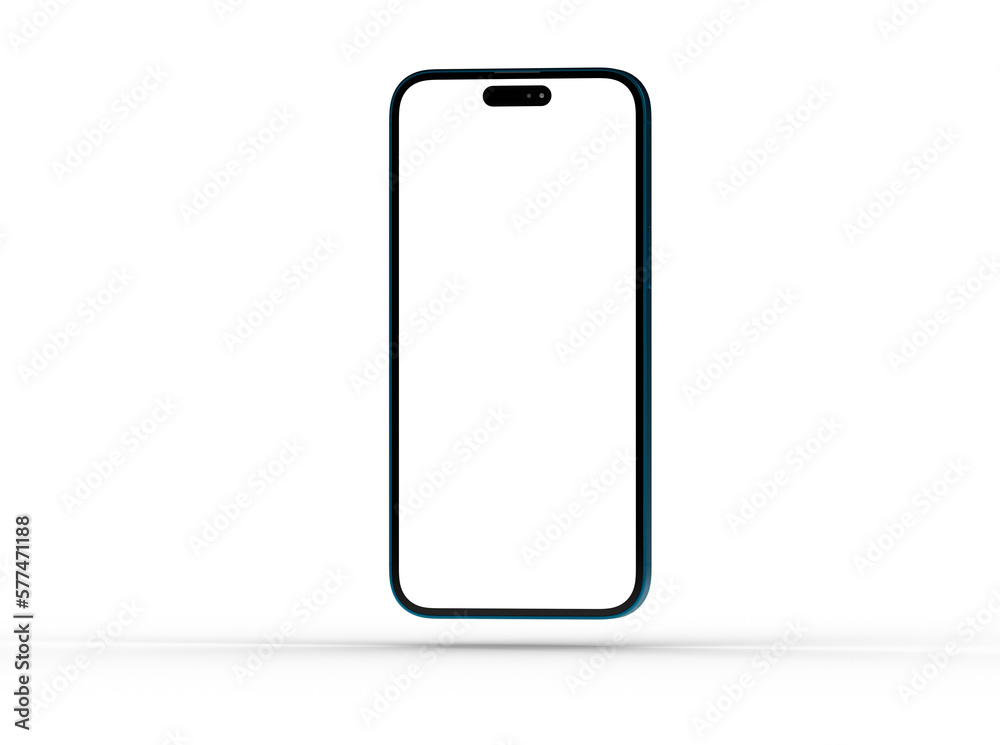 smartphone With Blank Screen in 3d smartphone With Blank Screen in 3d