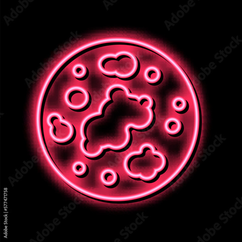 urticaria skin disease neon glow icon illustration