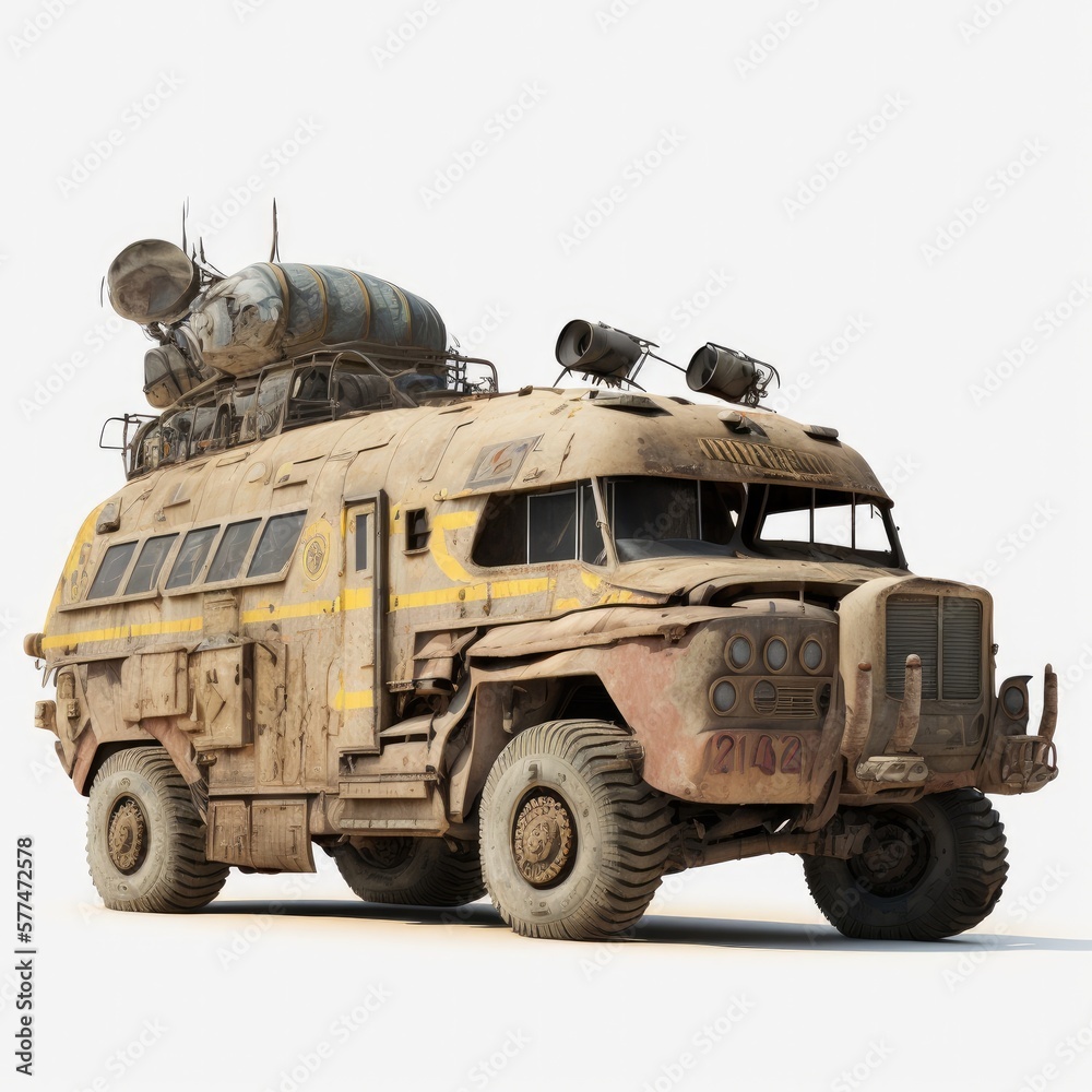 Rust destroyed transport, broken car, post apocalypse crash car Rust destroyed transport, broken car, post apocalypse crash car
