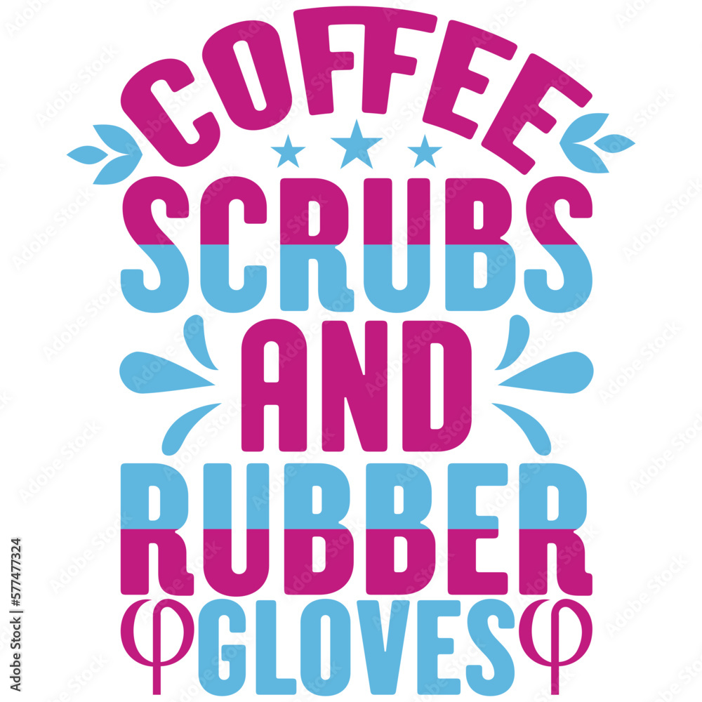 coffee scrubs and rubber gloves

