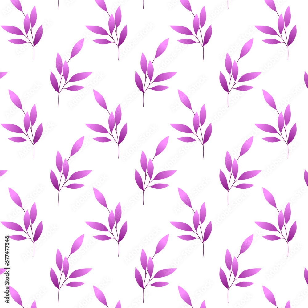 Branch with purple leaves pattern. For fabrics, background , wall paper, wrapping, poster or banner, cover or leaves. Vector illustration Branch with purple leaves pattern. For fabrics, background , wall paper, wrapping, poster or banner, cover or leaves. Vector illustration