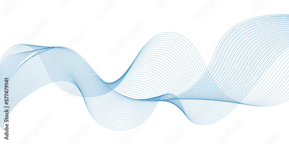 Abstract blue wave line on transparent background. Digital frequency track equalizer. Abstract blue wave line on transparent background. Digital frequency track equalizer.