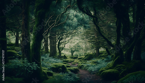 Image of a forest Enchanting landscape generative ai © Artistic