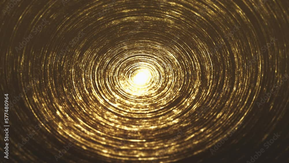Abstract Gold Circle Particles/ 4k animation of an abstract wallpaper background of bursting gold filaments lines and particles sparkling with glimmer fx and depth of field