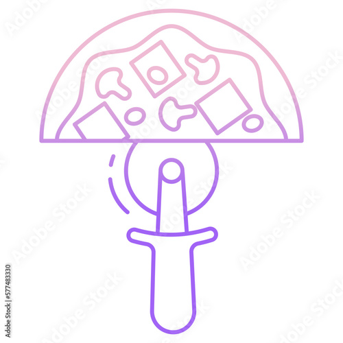 mushroom pizza cutter icon